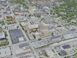 Springfield City, IL, USA (2022) 3D Model preview