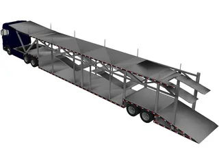 Scania Car Carrier Trailer 3D Model preview