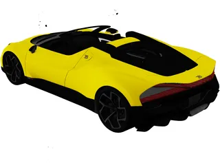 Bugatti W16 Mistral (2024) 3D Model preview