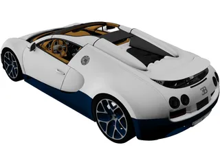 Bugatti Veyron Grand Sport Vitesse (2012) 3D Model preview