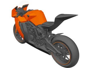 KTM 1190 RC8 R Track 3D Model preview