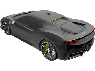 Ferrari SF90 Stradale 3D Model preview