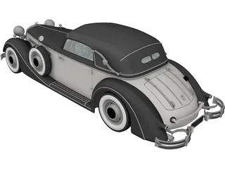 Horch 853A Sport Cabriolet (1937) 3D Model preview