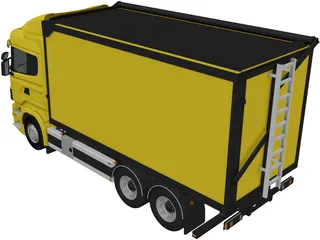 Scania R730 Box Truck (2010) 3D Model preview
