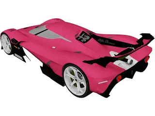 Alfa Romeo 8C-R Tazio (2020) 3D Model preview