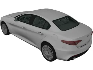 Alfa Romeo Giulia (2016) 3D Model preview