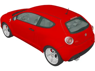 Alfa Romeo MiTo Quadrifoglio Verde (2014) 3D Model preview