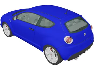 Alfa Romeo MiTo Veloce (2016) 3D Model preview