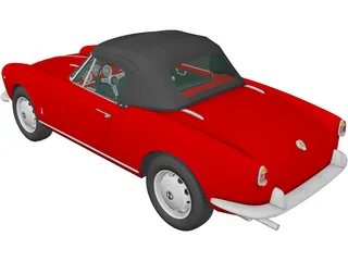 Alfa Romeo Giulietta Spider (1955) 3D Model preview