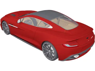 Aston Martin Vanquish (2013) 3D Model preview