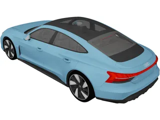 Audi e-tron GT Quattro (2022) 3D Model preview