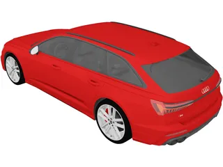 Audi S6 Avant (2020) 3D Model preview