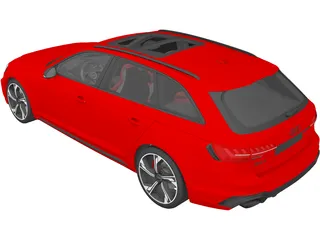 Audi RS4 Avant (2020) 3D Model preview
