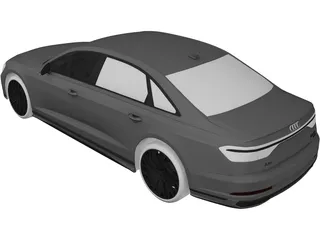 Audi A8 Long (2022) 3D Model preview
