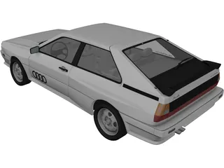 Audi Quattro (1980) 3D Model preview