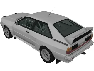 Audi Quattro A2 (1981) 3D Model preview