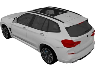 BMW X3M Competition (2020) 3D Model preview