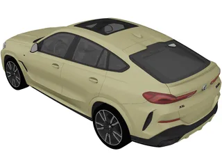 BMW X6 M50i (2020) 3D Model preview