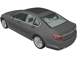 BMW 740Le [G12] (2015) 3D Model preview