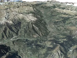 Mountains Alps Valle D`Aosta 3D Model preview