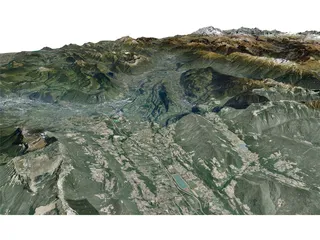 Mountains Alps Pralognan la Vanoise 3D Model preview
