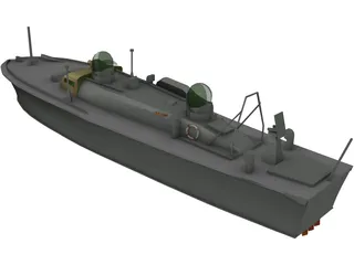Demora Military Ship 3D Model preview