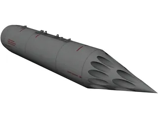 B-8M1 80mm Rocket Pod 3D Model preview