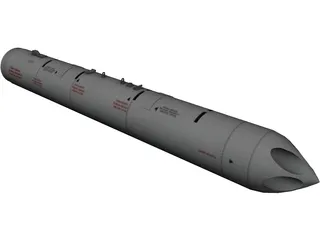 UB-13 122mm Rocket Pod 3D Model preview