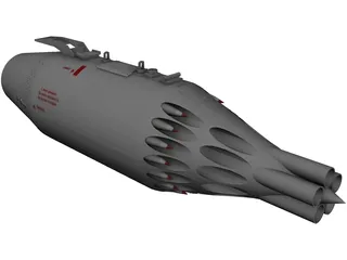 UB-32-57A 57mm Rocket Pod 3D Model preview