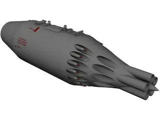 UB-32-57M 57mm Rocket Pod 3D Model preview