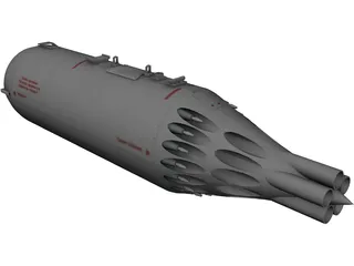 UB-32-73A 57mm Rocket Pod 3D Model preview