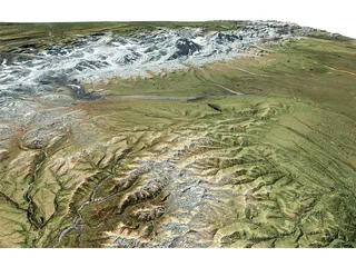 Mountains Alaska Range West 3D Model preview