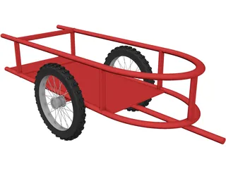 Bike Trailer 3D Model preview