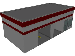 Jiffy Lube Car Repair 3D Model preview