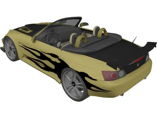 Honda S2000 [Tuned] 3D Model preview