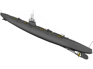 Pantera Bars Submarine 3D Model preview