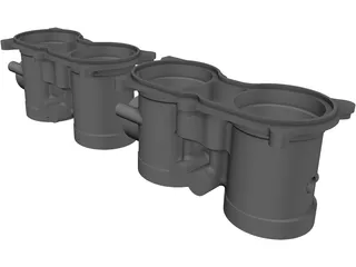 Honda CBR 1000 Throttle Body (2008) 3D Model preview