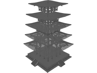 Nihon Castle 3D Model preview