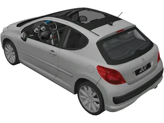 Peugeot 207 3D Model preview