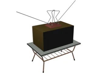 Old TV 3D Model preview