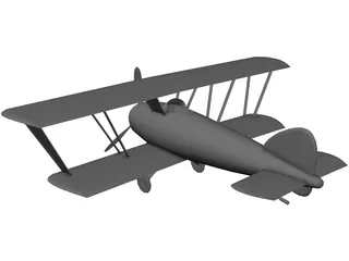 Biplane 3D Model preview