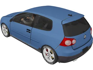 Volkswagen Golf GTi 3D Model preview