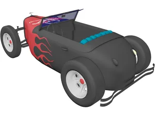 Hot-Rod Flamming 3D Model preview