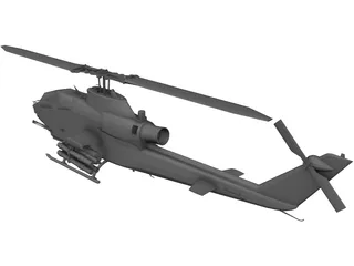 Bell AH-1S Cobra 3D Model preview