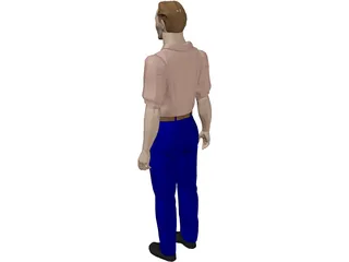 Man Worker 3D Model preview