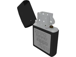 Zippo Lighter 3D Model preview