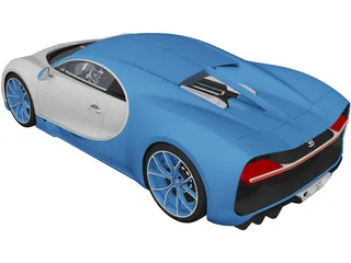 Bugatti Chiron (2020) 3D Model preview
