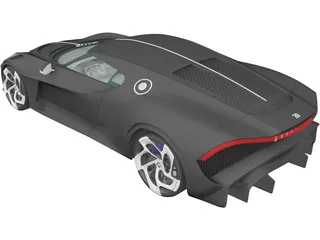 Bugatti La Voiture Noire (2019) 3D Model preview