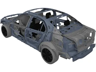 Car Frame 3D Model preview