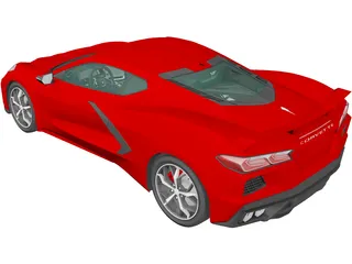 Chevrolet Corvette C8 Stingray (2020) 3D Model preview